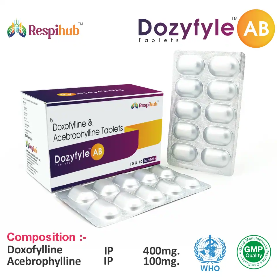 Doxofylline Acebrophylline 400 100 Tablet Best Price PCD Opportunity